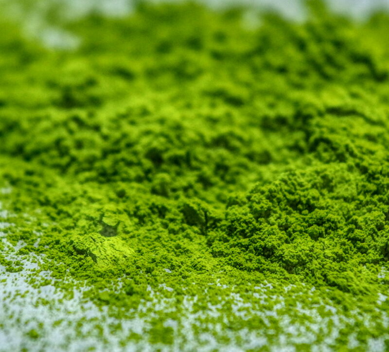 Te verde Matcha in primo piano
